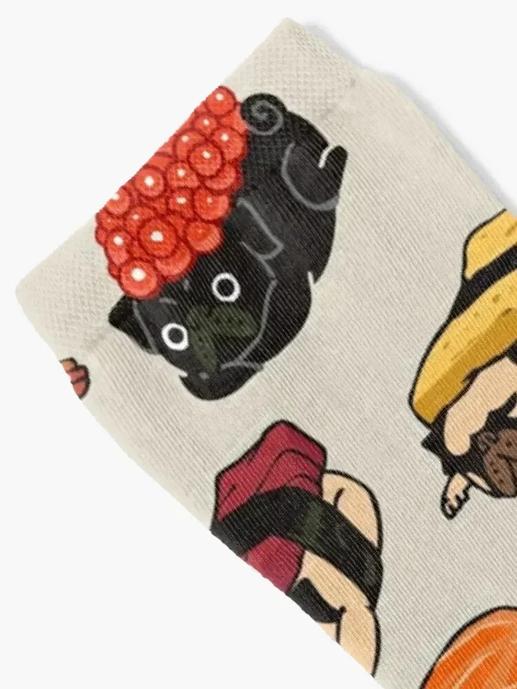 Sushi Pug Socks heated New year's Women's Socks Men's