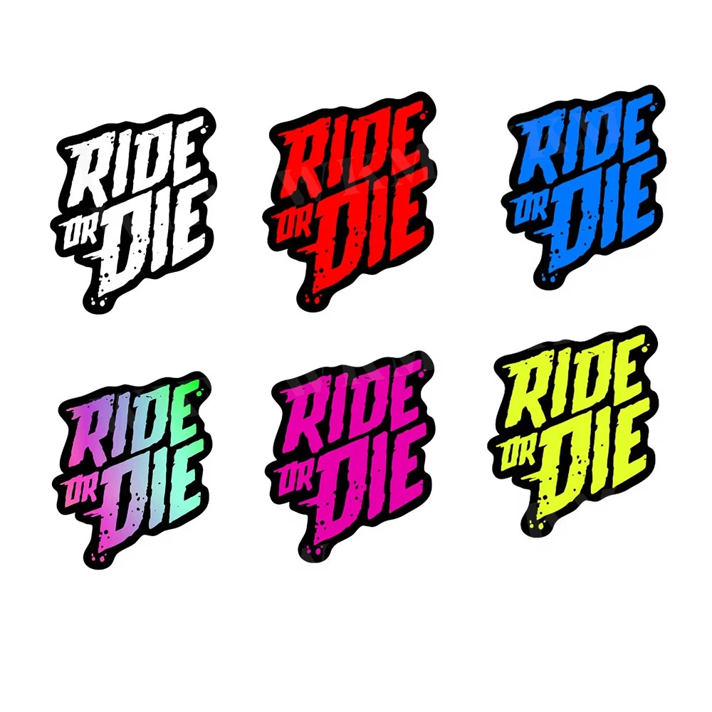 

1PC Ride or Die Bicycle Frame Stickers DIY Mountain Bike Mtb Stickers Top Tube Waterproof Vinyl Decals Motorcycle Accessories
