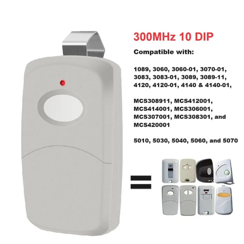 Controle remoto para abridor de porta de garagem FFYY para controle remoto de abridor de portão multicódigo linear com 10 interruptores Dip