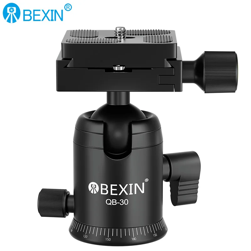 BEXIN Aluminum Alloy 360 Degree Rotating Camera Ball Head Mount Tripod Mini Gimbal Fluid Camera