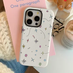 Summer Advanced Star Planet Phone Case for IPHONE 16 15PRO MAX 14 13 12 11 PRO 14 Plus Acrylic TPU Two in One Mobile Phone Cases