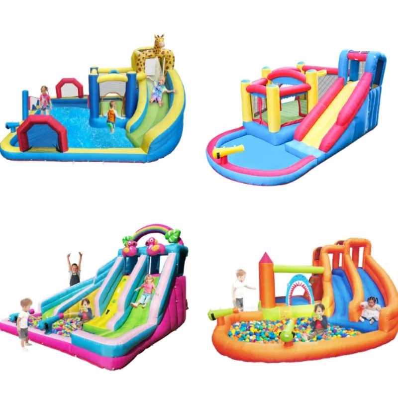 Outdoor Summer Water Inflatable Bouncer Naughty Kids Jumping Castle Small Children's Inflatable Slide For Kids