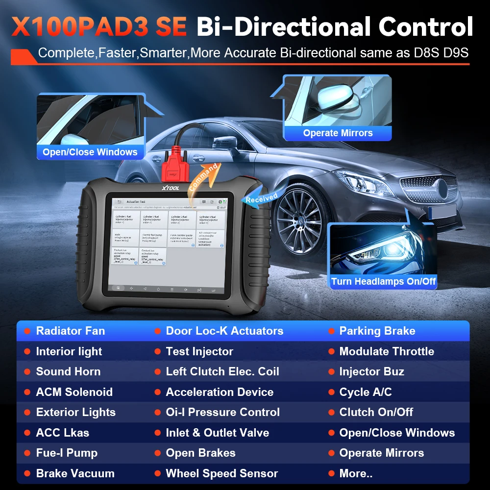 Picture 7: XTOOL X100PAD3 SE IMMO Auto Key Programming Car Diagnostics Tools with 40+ Reset ECU Coding & Active Test All Systems Diagnostic
