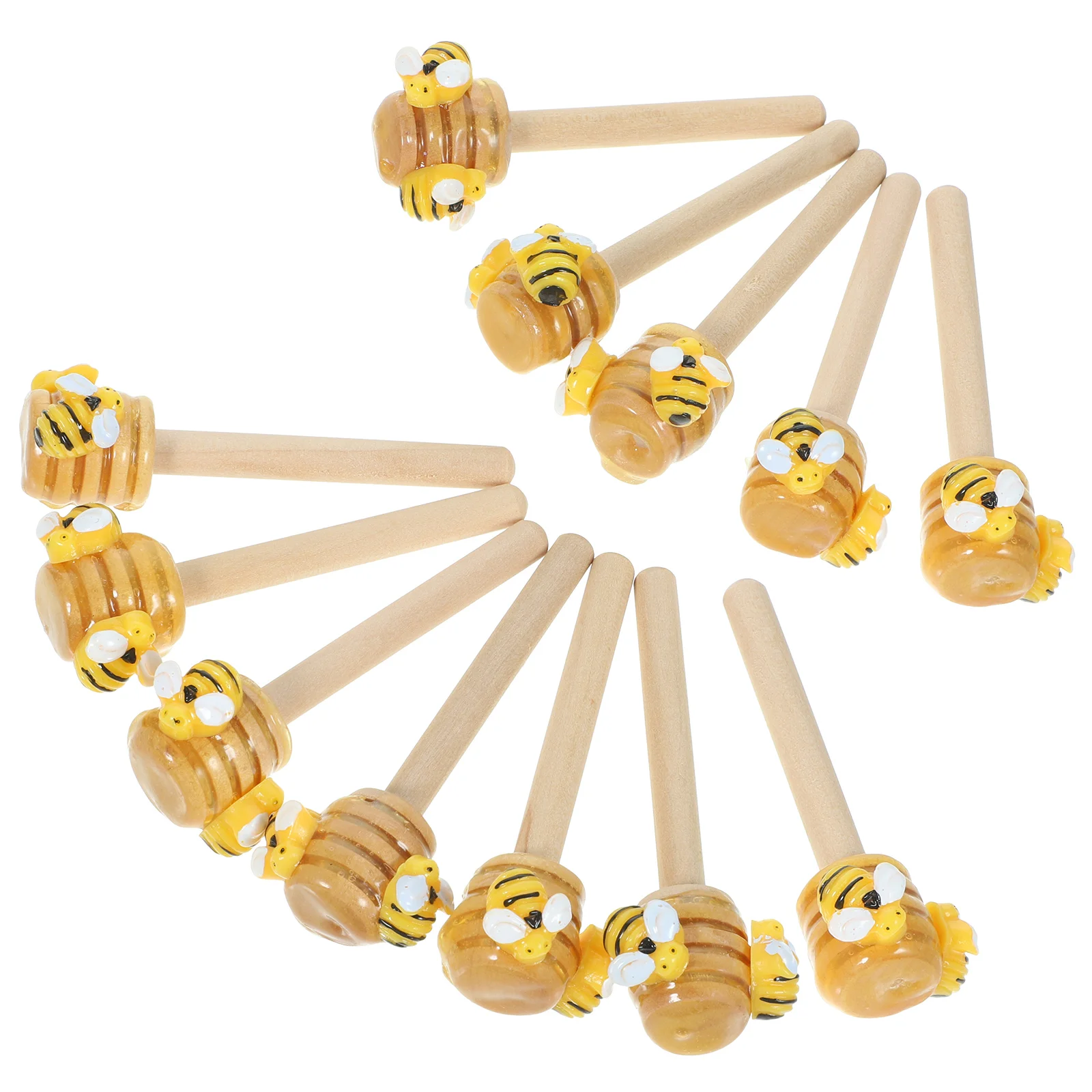 5 Pcs Bee Decorative Sticks Tiered Tray Kitchen Display Rack Honey Combs Party Dipper Small Abs Wooden Sign Coasters