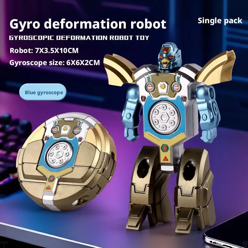 2 In 1 Transformable Fidget Spinner Toy 360 Rotating Ball Deformation Robot Fingertip Gyro For Children'S Christmas Gifts Toys