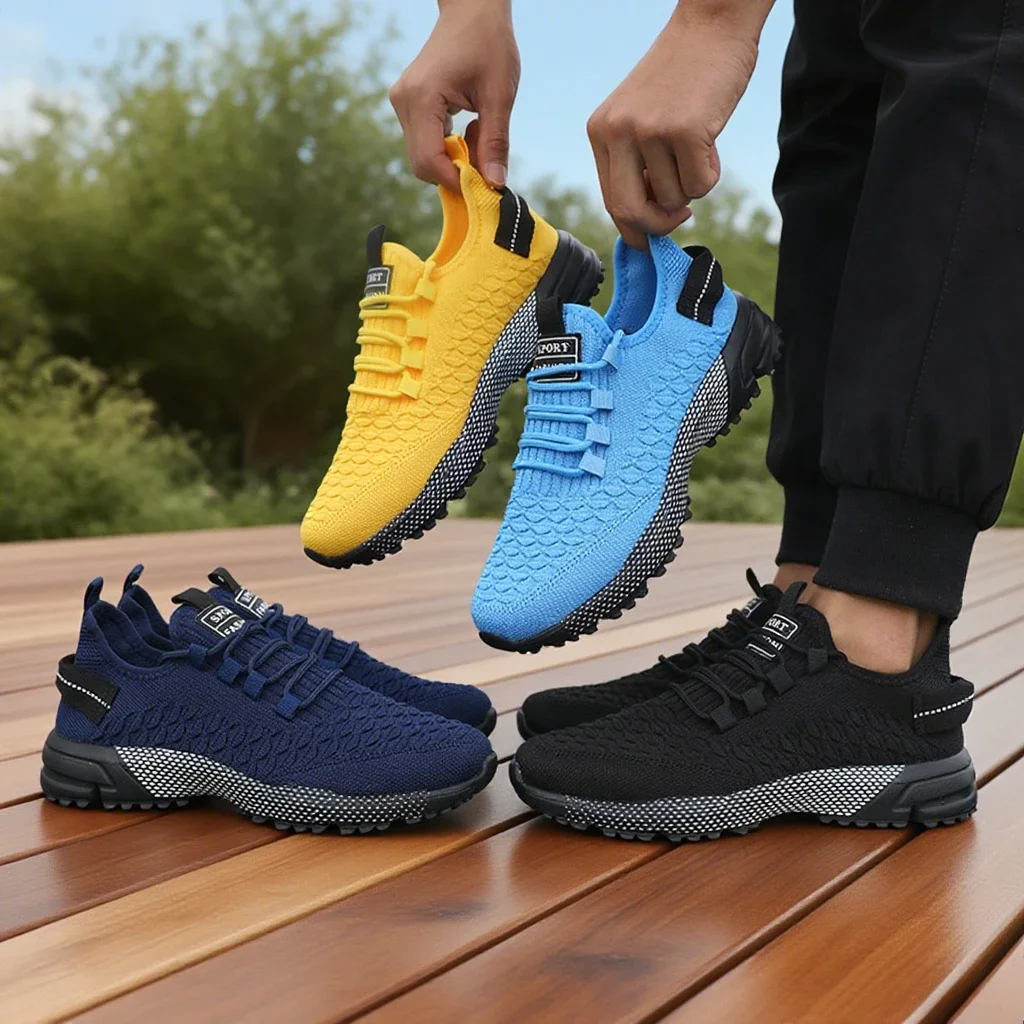 Comfortable Sneakers for Spring and Summer Versatile Black Mesh Shoes Lightweight  Breathable Fitness Shoes for Both Men Women