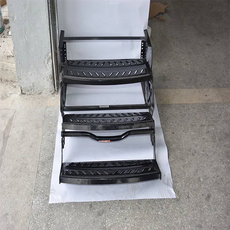 2022 New Arrival Easy To Stall 3 Layers Manual Caravan Motorhome Trailer Folding Ladders For Rv Camper Van
