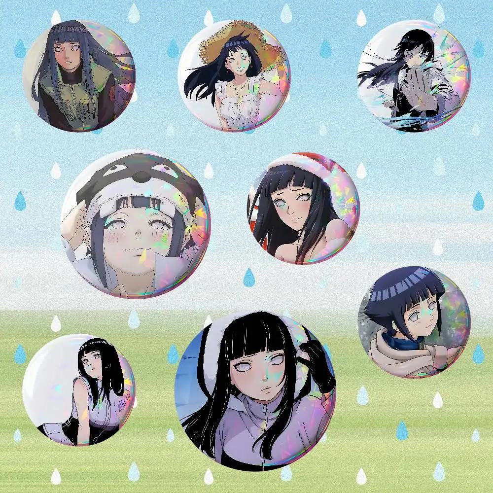 H-Hyuuga Hinatas Badges Tinplate Soft Button Pin Brooch Metal Badge Custom Jewelry Accessories Hat Bag Lapel