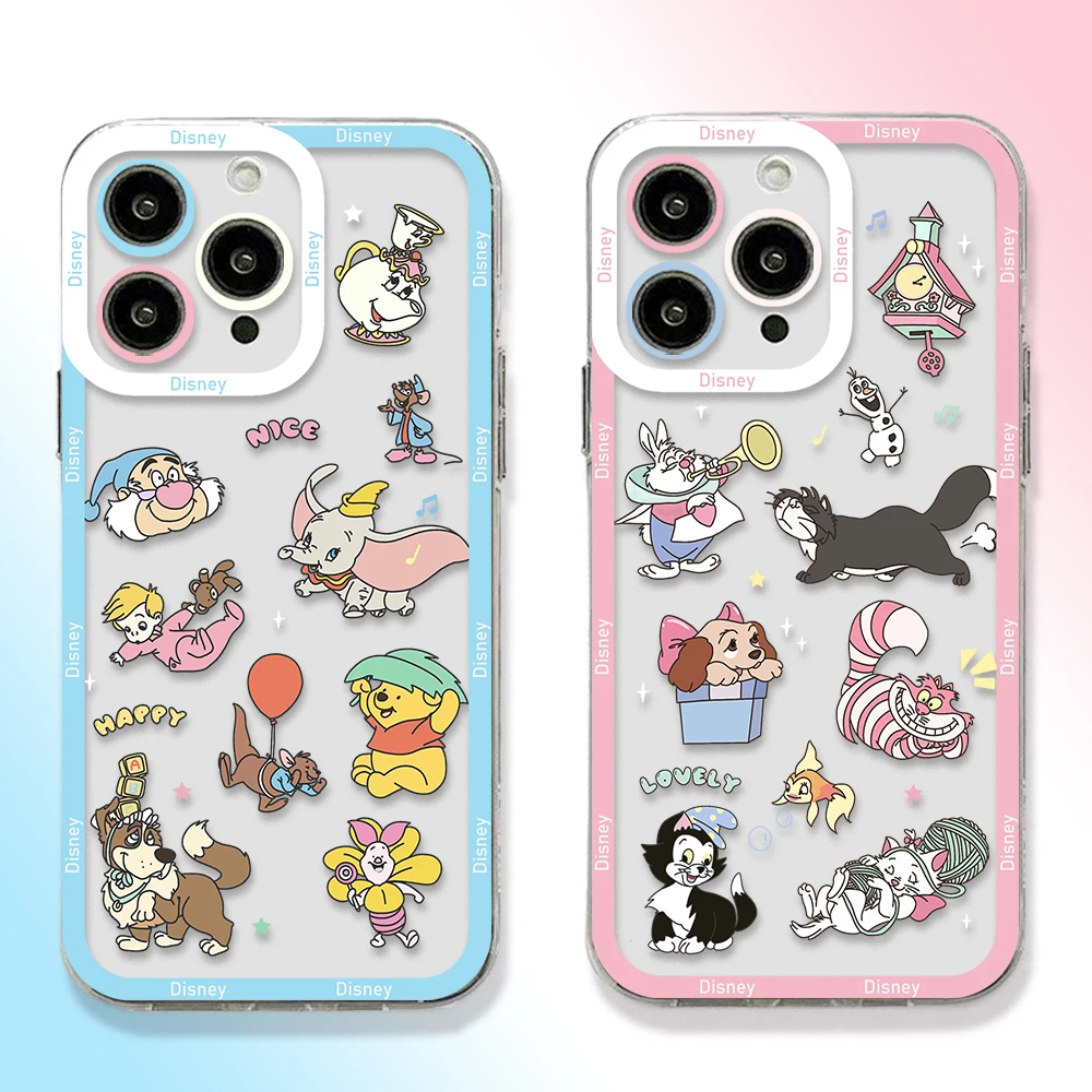 Disneies Winnies the Pooh Phone Case for IPhone 15 14 13 12 11 Mini Pro Max X XR XSMax 6S 6 7 8 Plus SE20 Transparent Cover