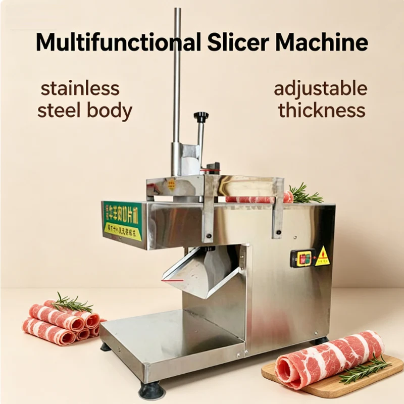 

Commercial Electric Meat Slicer Grinder Vegetable Cutter Shred Machine 850W Home Automatic Food Chopper Chipper