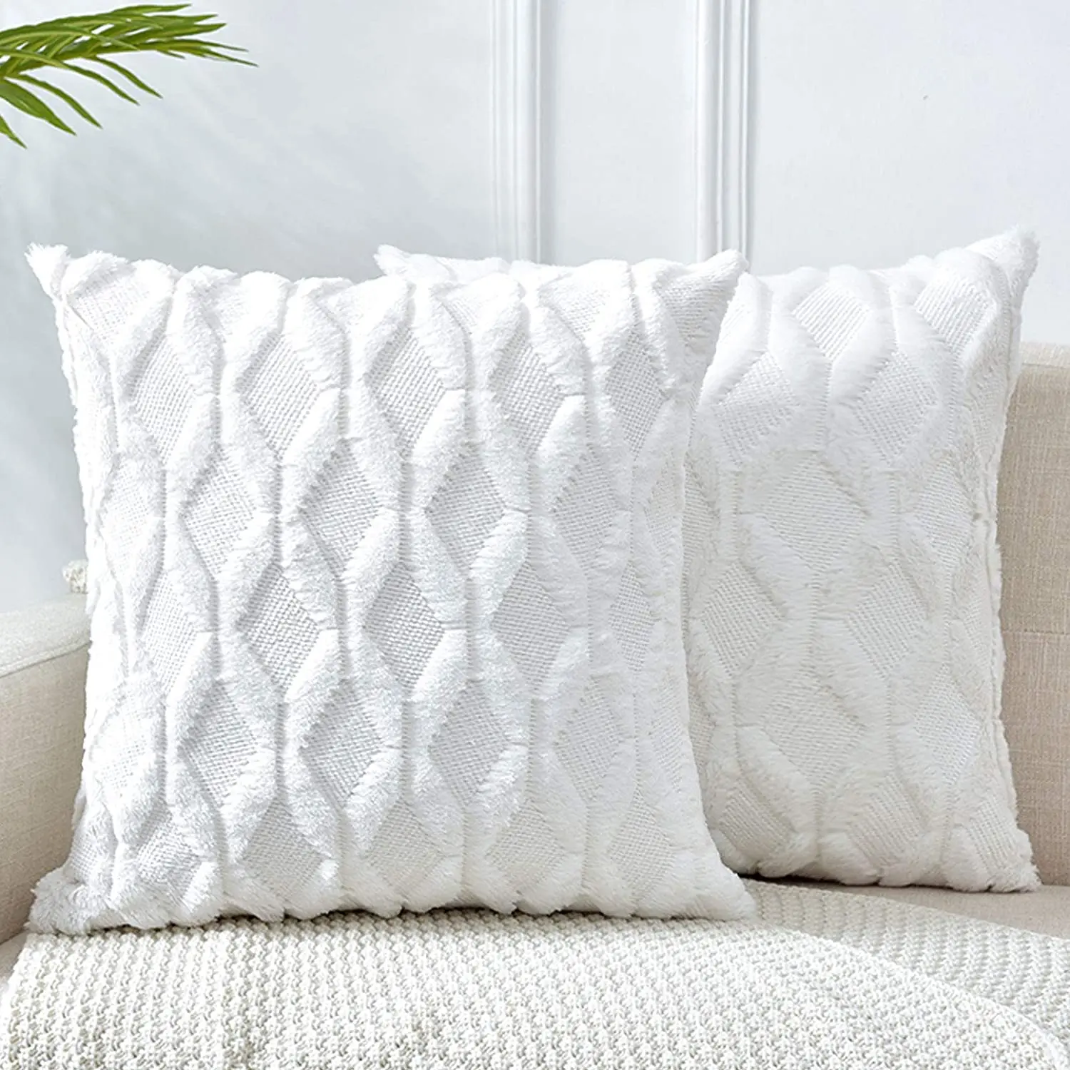 

Soft Cushion Cover Short Plush Decorative Pillows Boho Pillowcases 45x45cm Pillow Cover for Sofa Bedroom Chair Home Decor