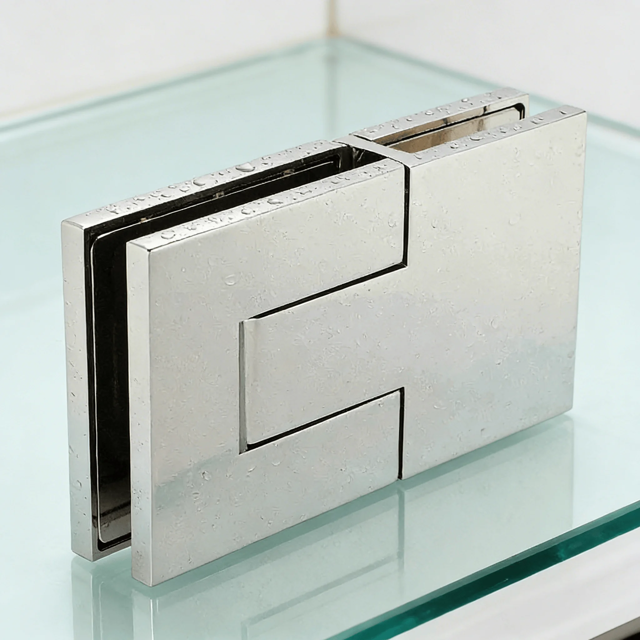 Europe Shower Hardware Replacement Shower Glass Door Hinge 180 Degree Glass to Glass Clamps for Germany Austria