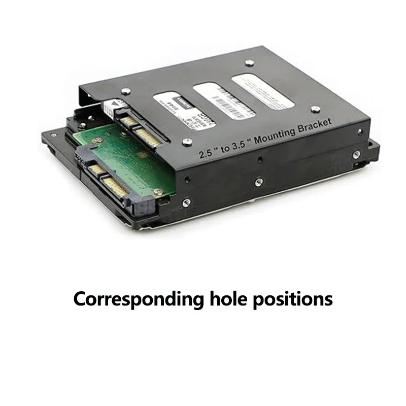 حامل محول Coolcirc 2.5 إلى 3.5 بوصة معدني SSD/HDD مع SATA لحافظة الكمبيوتر ومجموعة تركيب القرص الصلب المحمول للاستخدام المحمول
