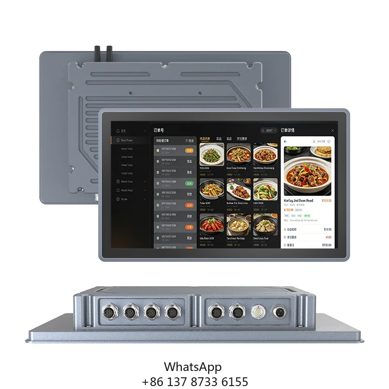 Industrial Panel PC Full Waterproof 15.6 21.5 Inch Touchscreen Restaurant Kds Kitchen Display System Waterproof Panel PC