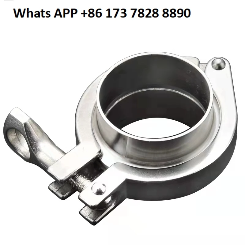 304 stainless steel food quick loading clamp joint set welding quick opening flange end