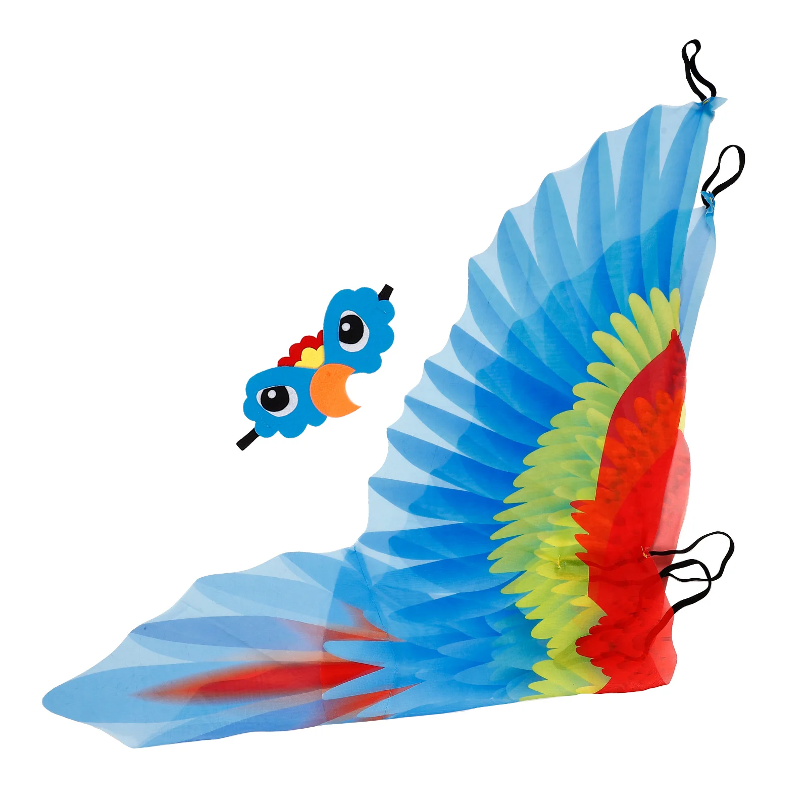 

Parrot Wings Costume Blue Dress up Cloak Bird Headwear Halloween Party Stage Props Simulation Comfortable Fashionable