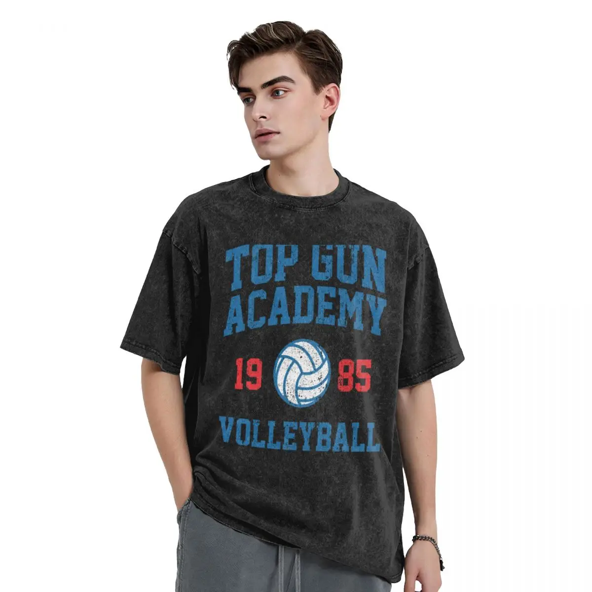 

TOP GUN Academy Volleyball T-Shirt man clothes designer shirts aesthetic clothes men clothes