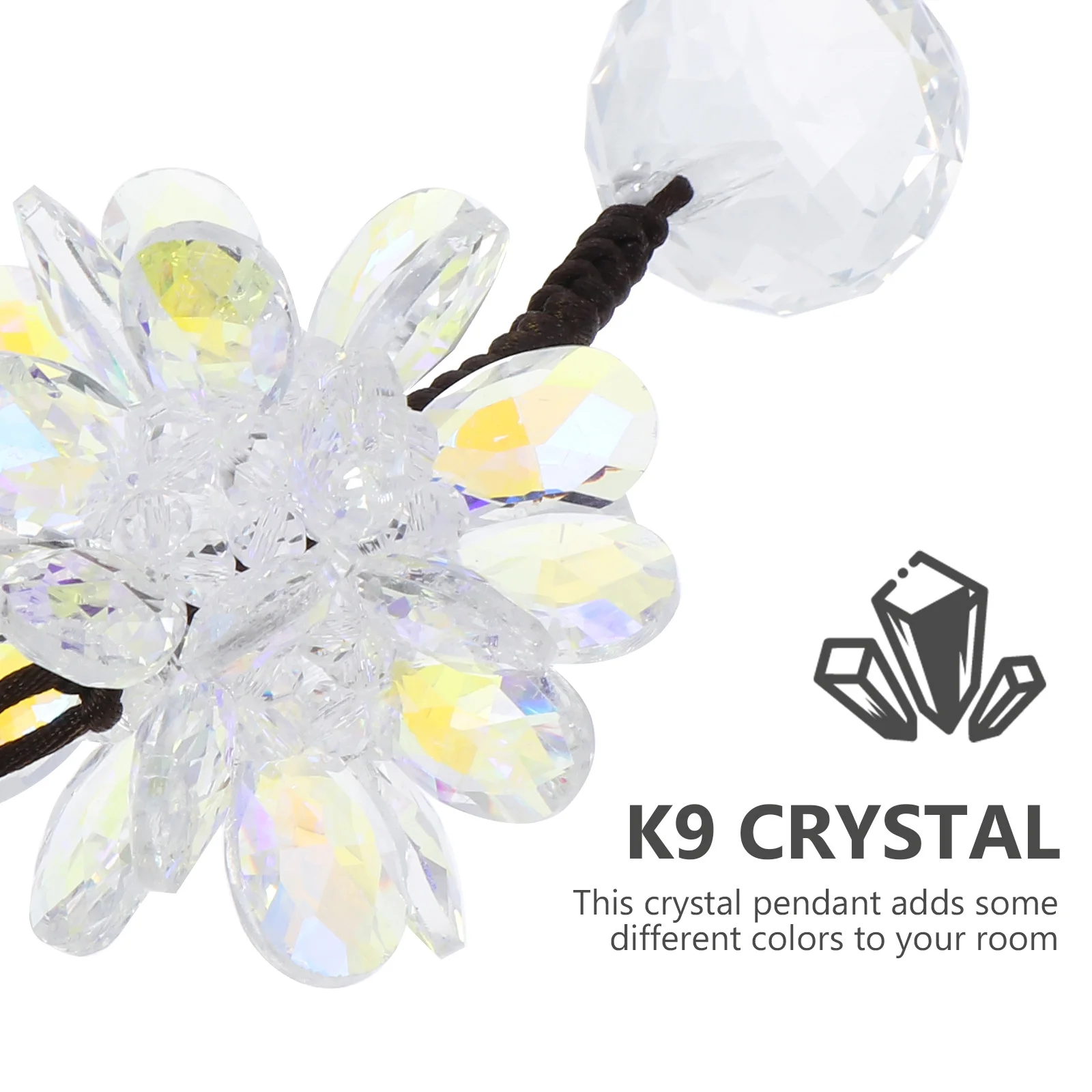 

1Pcs Crystal Dazzling Flower Car Pendant Decorative Hanging Ornament for Car Interior Chic Children Room Pendant