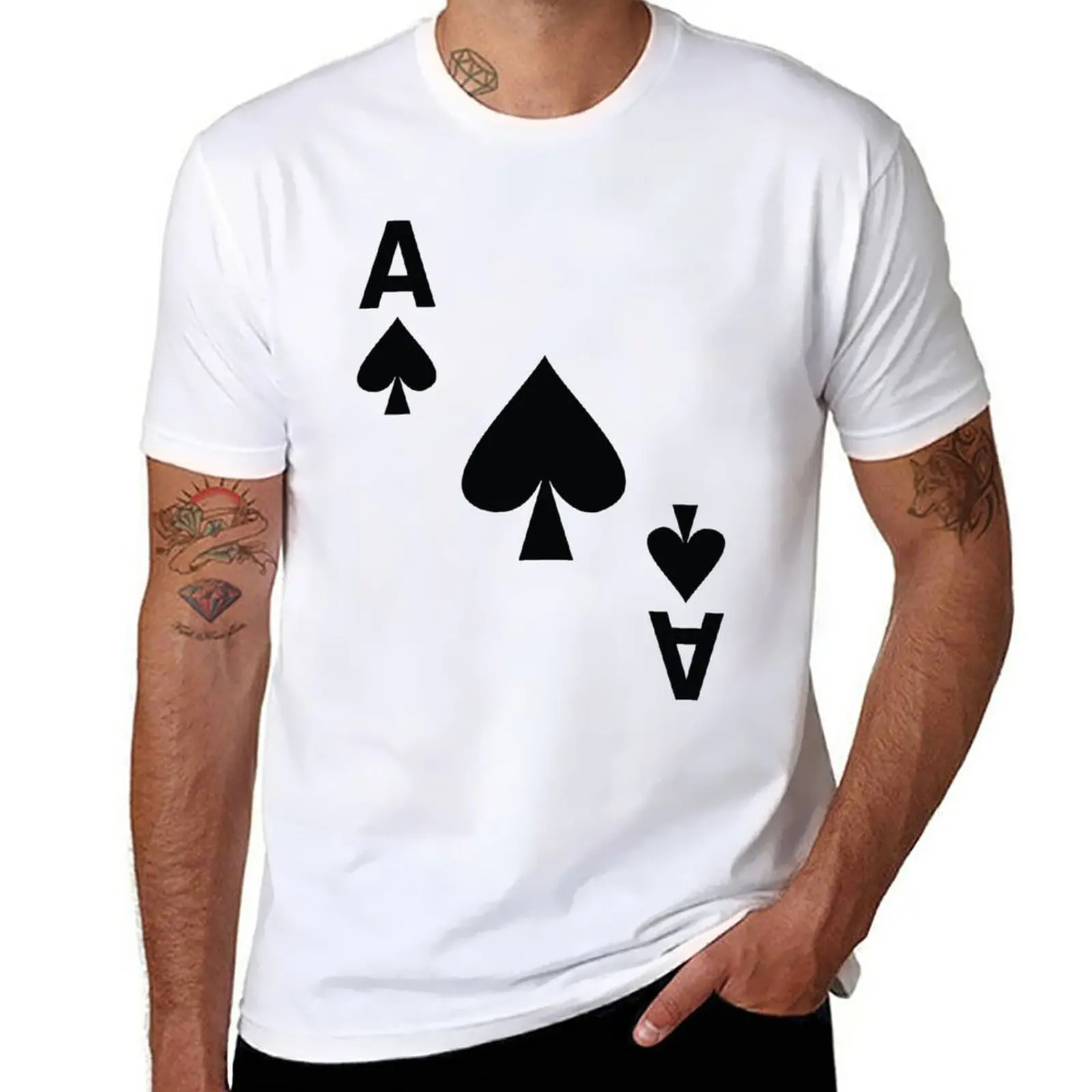 

New Ace of Spades poker playing card costume T-Shirt tops Tee shirt t shirts for men pack