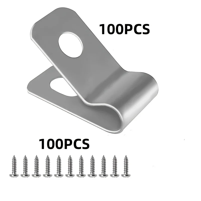100 Sets Metall-Viehzaun-Clips, R-förmige Drahtclips zum Sichern und Ordnen von Drahtbündeln und zur Zaunbefestigung – Detail 7