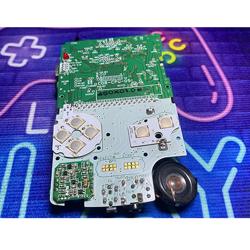 PCB لوحة قبة معدنية ل GameBoy GBC اللوحة الرئيسية زر تعديل لا خطوط الطيران ، لا قذائف قطع
