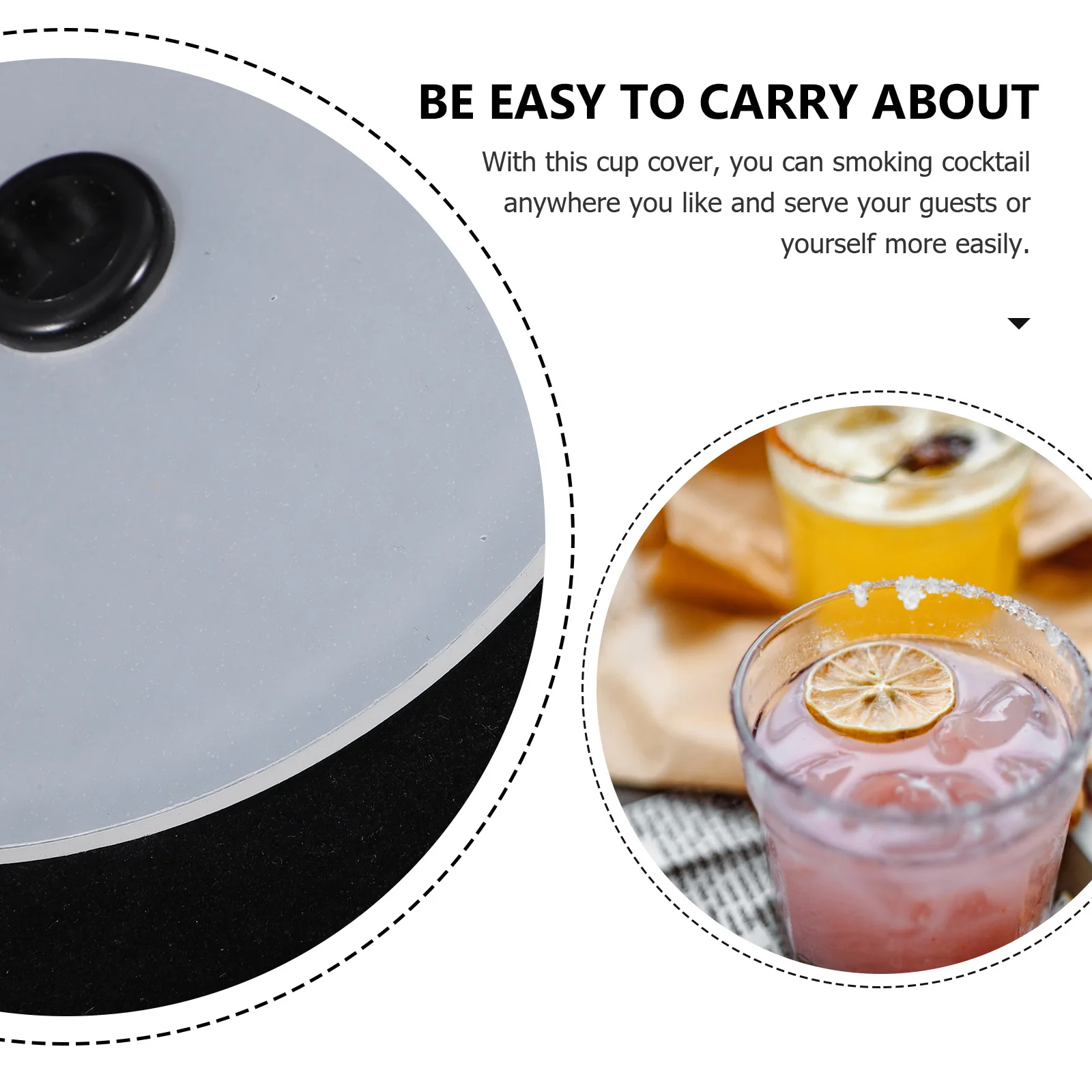 

2Pcs Acrylic Smoke Cover Food Cover Heat Cold Resistant Cake Dessert Cocktail Lid Western Cuisine Snack Protection