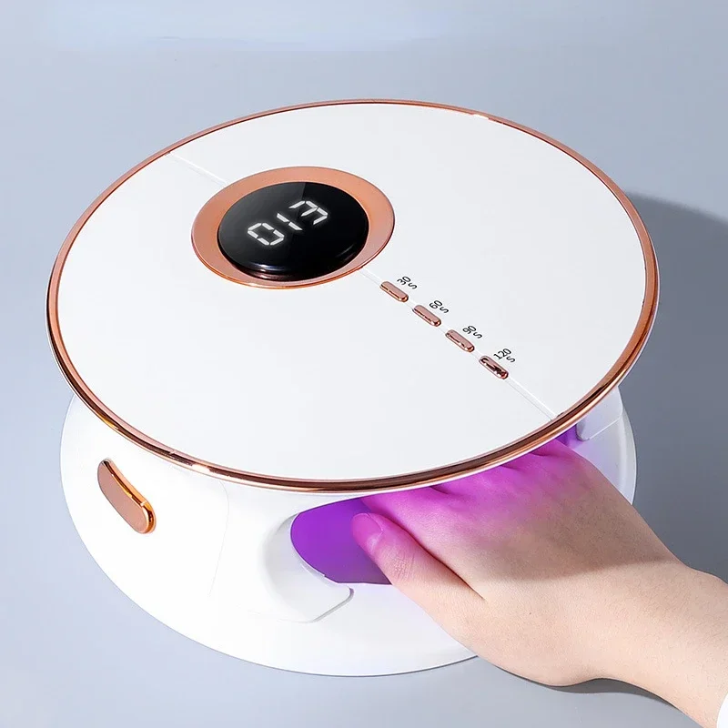 168W LED UV Nail Lamp, Home and Salon Phototherapy Machine, Quick Drying Nail Glue Curing Light with Digital Display