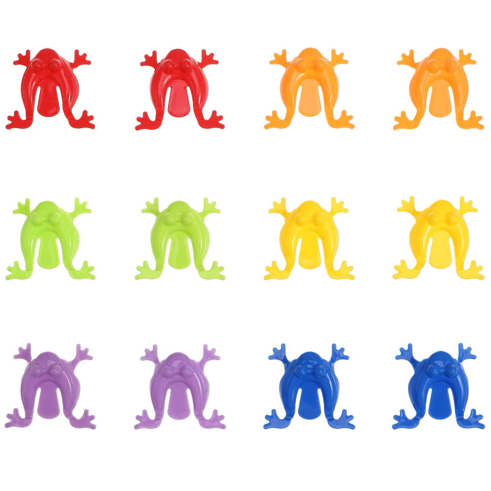 

24 Pcs Frog Jump Safe Toys Finger Pressing Clockwork Color Recognition Kids Plastic Educational Birthday Party Gifts