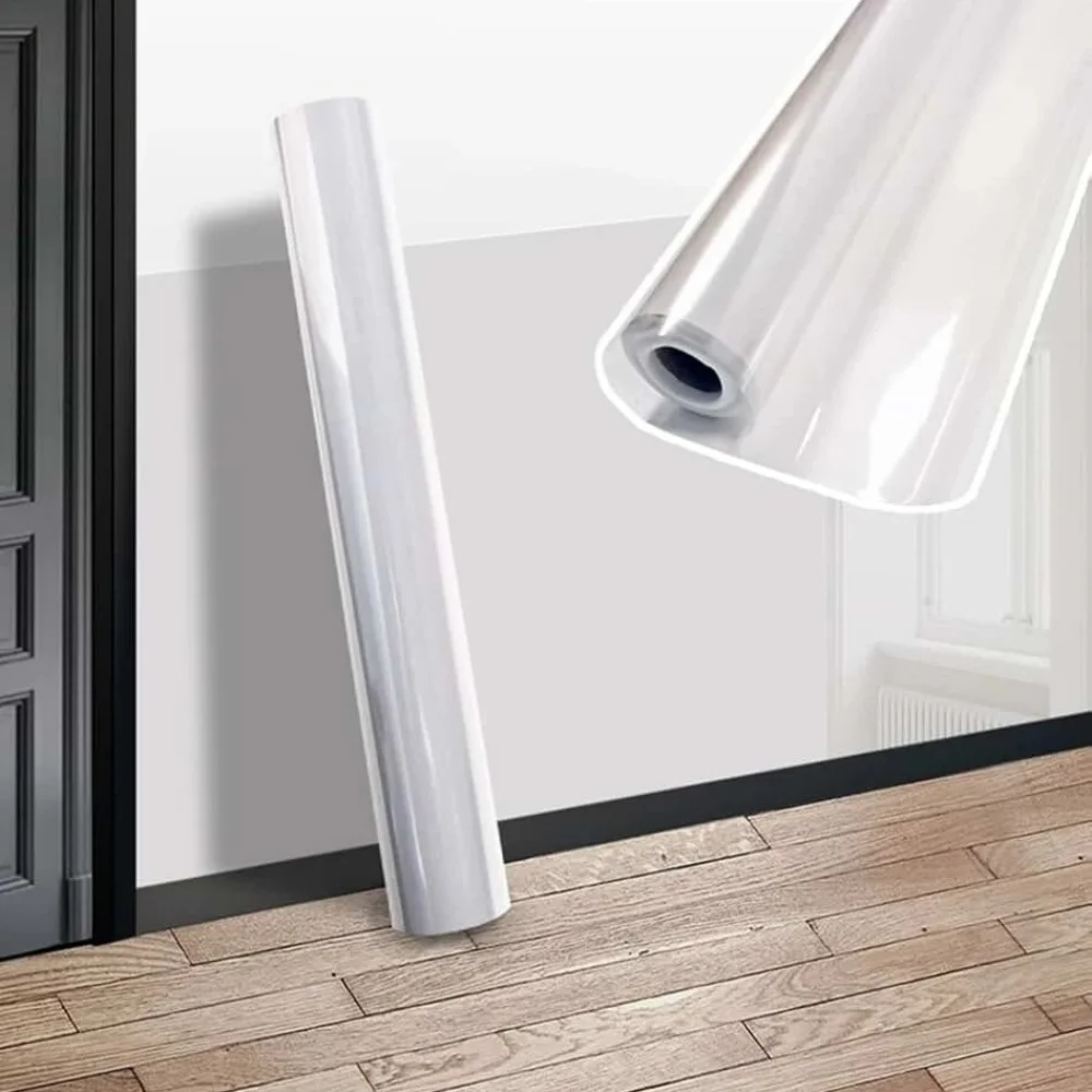 45cm Kitchen Wallpaper Transparent Electrostatic Protective Film Oil-proof Wall Sticker Waterproof Paper Home Decoration