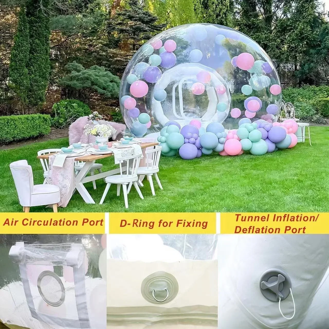 3m 4m party outdoor transparent inflatable balloon dome tent inflatable bubble house inflatable balloon bounce house