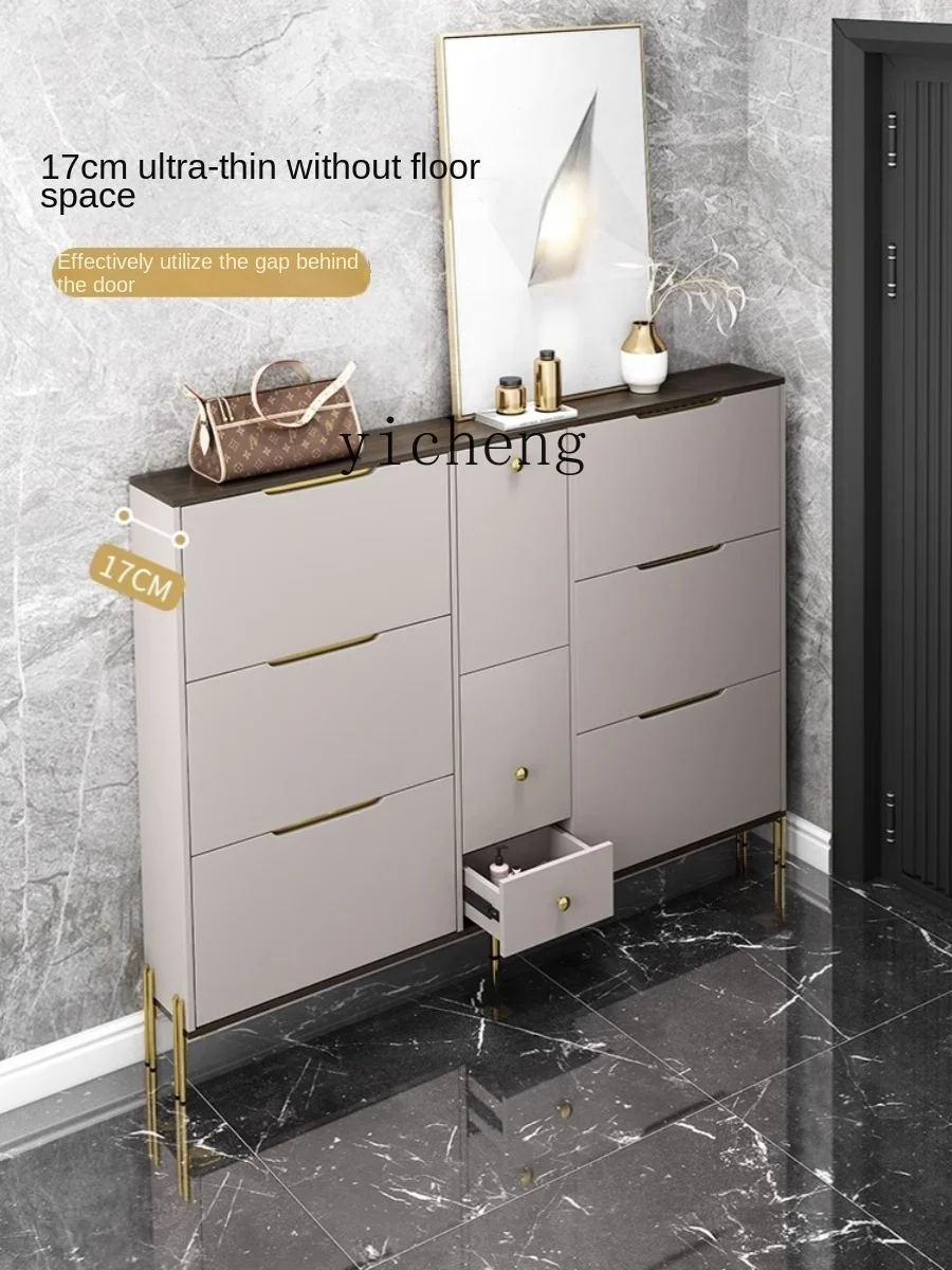 Tqh Simple Modern Ultra-Thin Shoe Cabinet Home Doorway Small Apartment Extremely Narrow Popular Tilting Entrance Cabinet