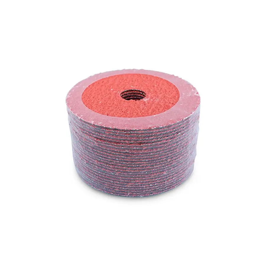

Ceramic Resin Fiber Grinding and Sanding Discs, 5 x 7 8, 36 Grit 25 Pack