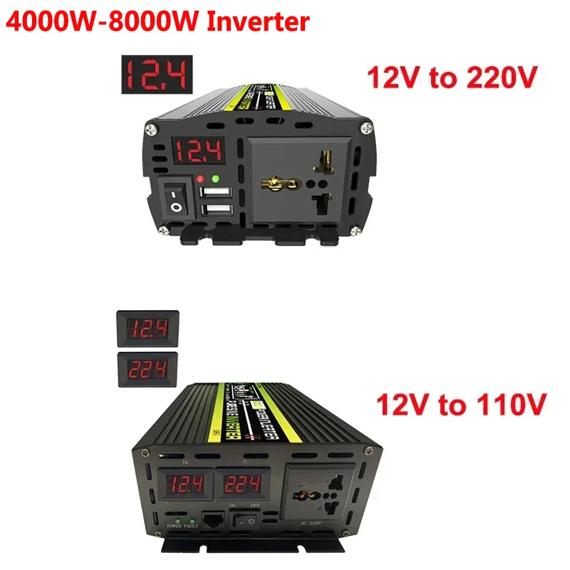 Imagem -06 - Solar Power Generation System Kit Painel 100a Controlador Inversor de Geração de Energia Camping Carro rv 110v 220v 300w 4000w 6000w 8000w