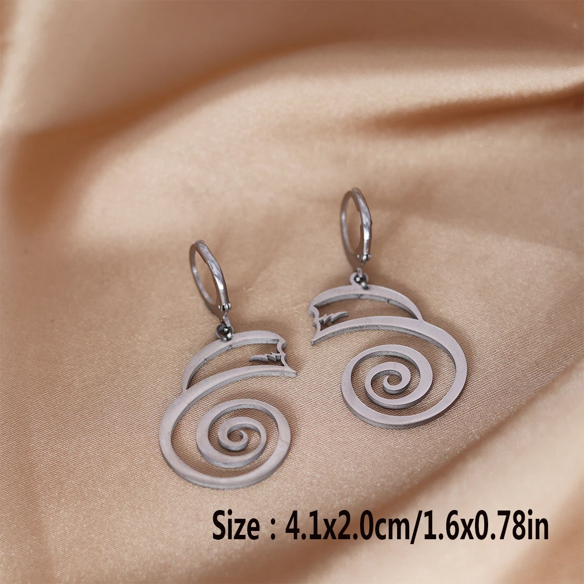 Kinitial Stainless Steel Dai Ko Myo Earrings Women Stainless Steel Science Jewelry Drop Earrings Vintage Gift