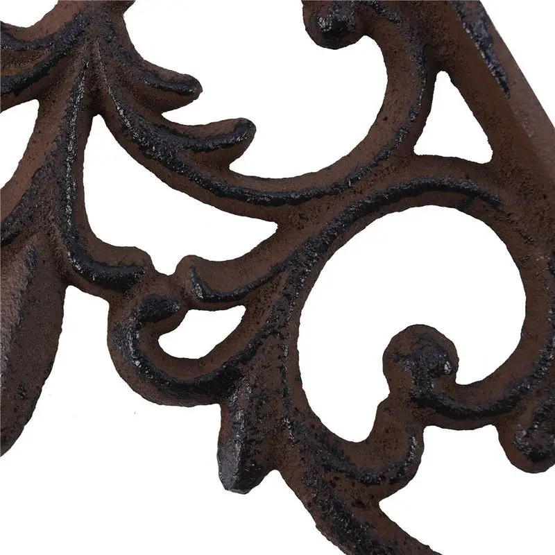 4X Cast Iron Plant Hanger Flower Basket Hook For Indoor Outdoor Bird Feeder Lantern Planters Pots Wind Chimes-AT36