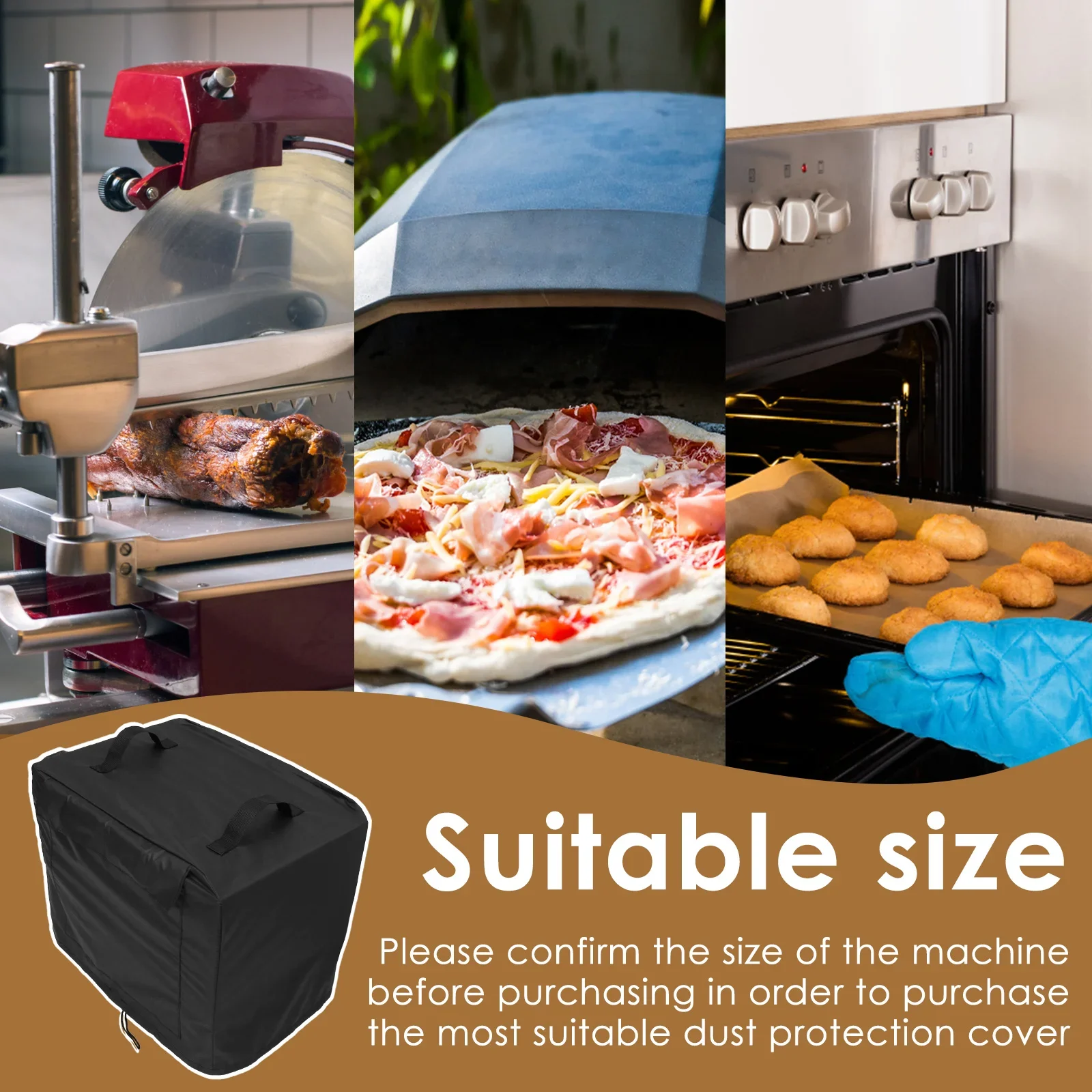 Dust Covers Meat Slicer Cover Waterproof Dust Cover for Kitchen Appliance Dustproof Cover for BESWOOD 250 Meat Slicer for VEVOR