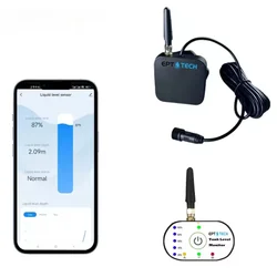 TLC2326P Tuya WIFI RF 433 Signal Remote Alarm Ultrasonic IP67 Liquid Level Water Tank Monitor Automatic Pump Control