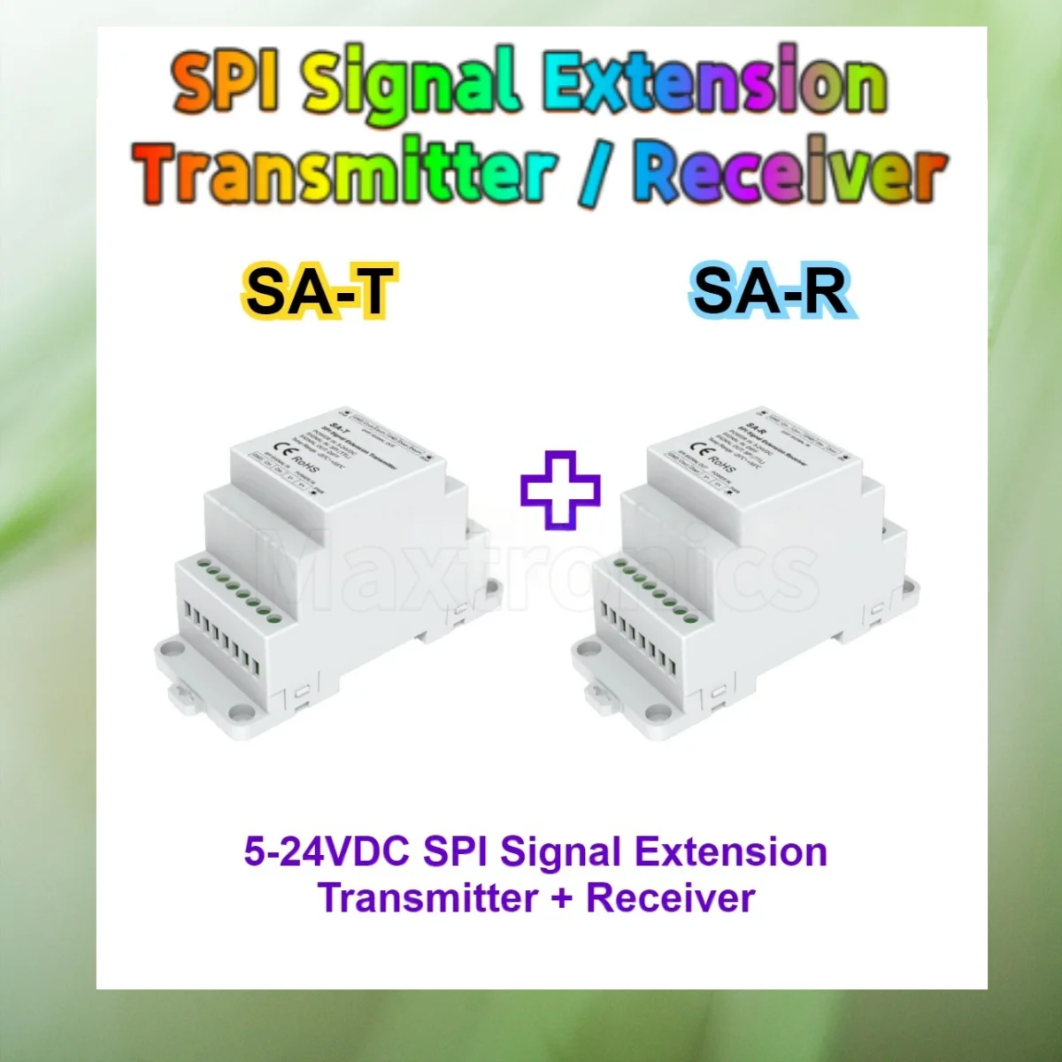 

Skydance DC5-24V SPI Signal Extension Transmitter/Receiver with SPI controller (TTL) signal input/output SA-T SA-R DATA+CLK LED
