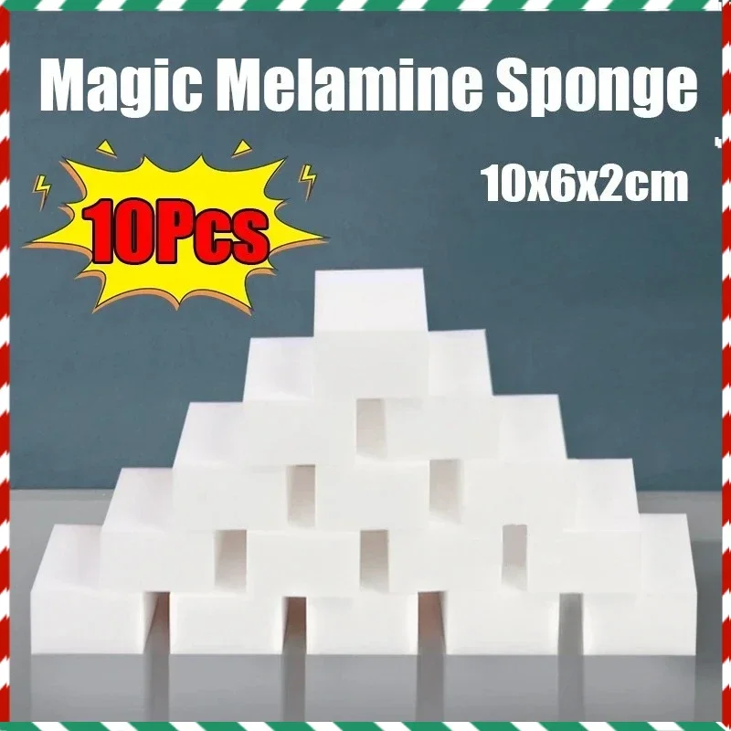 

10 Pcs Melamine Magic Sponge Eraser Remove Stains for Car Detailling Cleaning Sponge Kitchen Office Bathroom Cleaning Tools