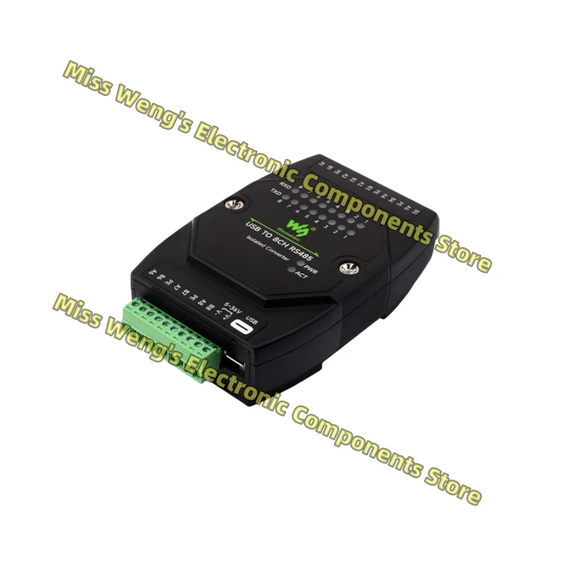 Isolation type USB to 8-channel RS485 interface converter, compatible with multiple systems, supports stacking USB TO 8CH RS485