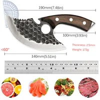 WXCOO Forged Knife Multifunctional Kitchen Knife Stainless Steel Boning Meat Cleaver with Bottle Opener Pocket with Knife Cover 6
