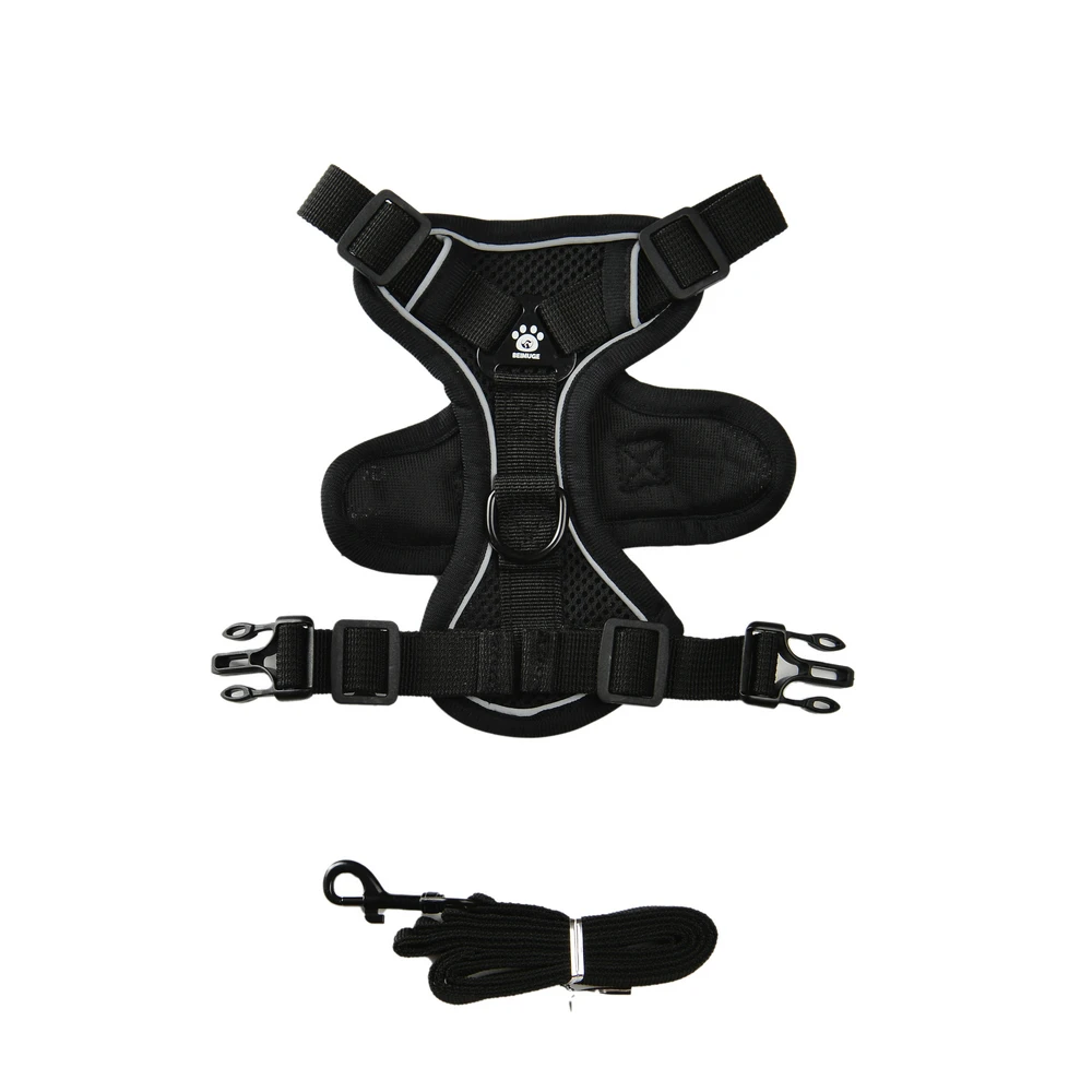 Dog Harness Leash Set For Small Medium Dogs Cat Hiking Adjustable Puppy Leash Reflective Harness Vest Chihuahua Pug Pet Supplies