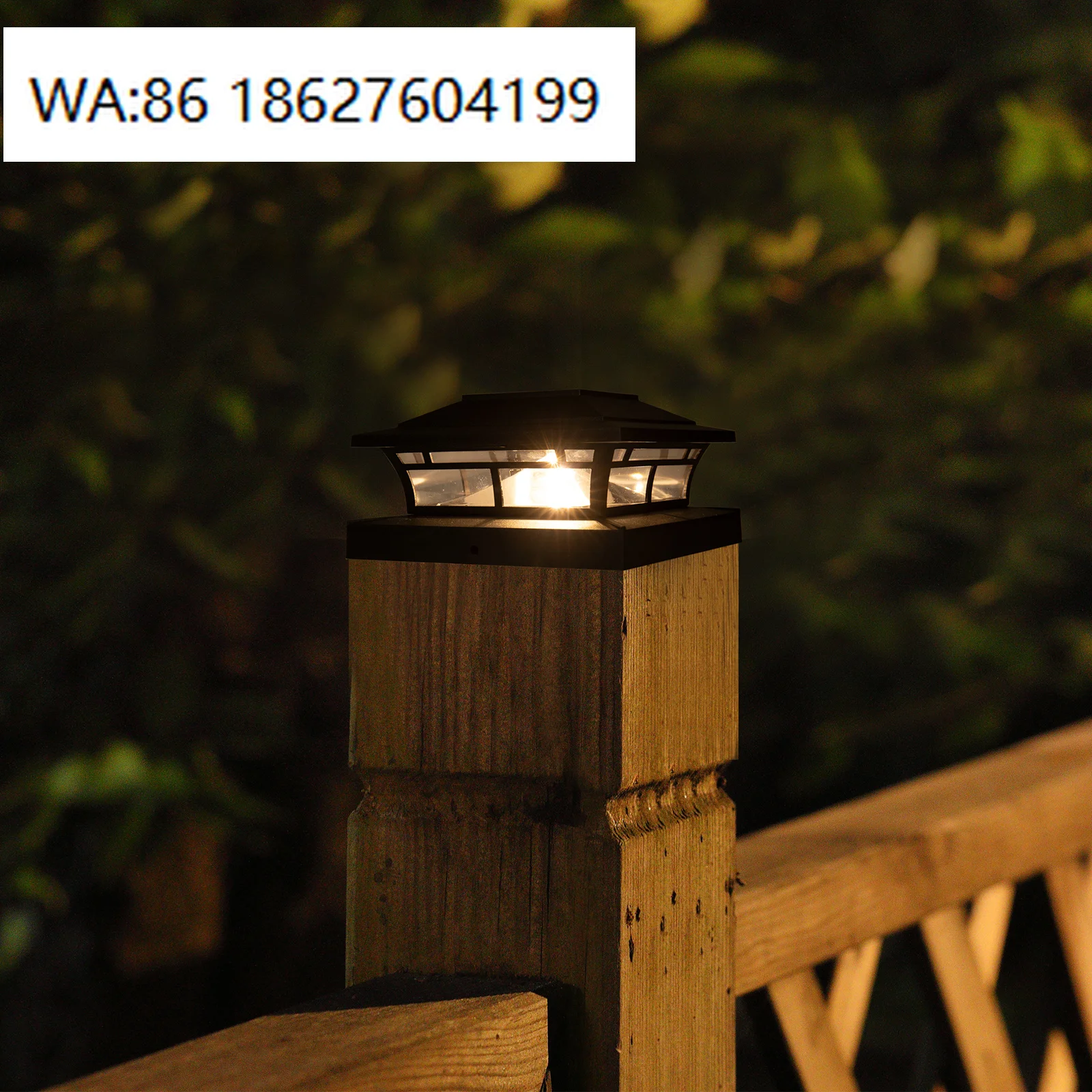 4Pcs Set Waterproof Solar Post Lights Wireless Auto On Off Plastic LED Deck Fence Lamp Outdoor Garden Landscape Decor