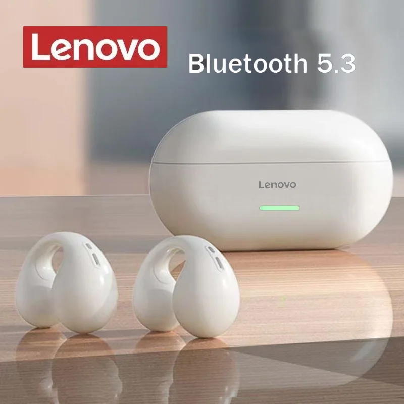 جديد لينوفو الأصلي العظام التوصيل سماعة رأس لاسلكية بلوتوث 5.3 سماعات ستيريو الحد من الضوضاء الاستعداد الطويل