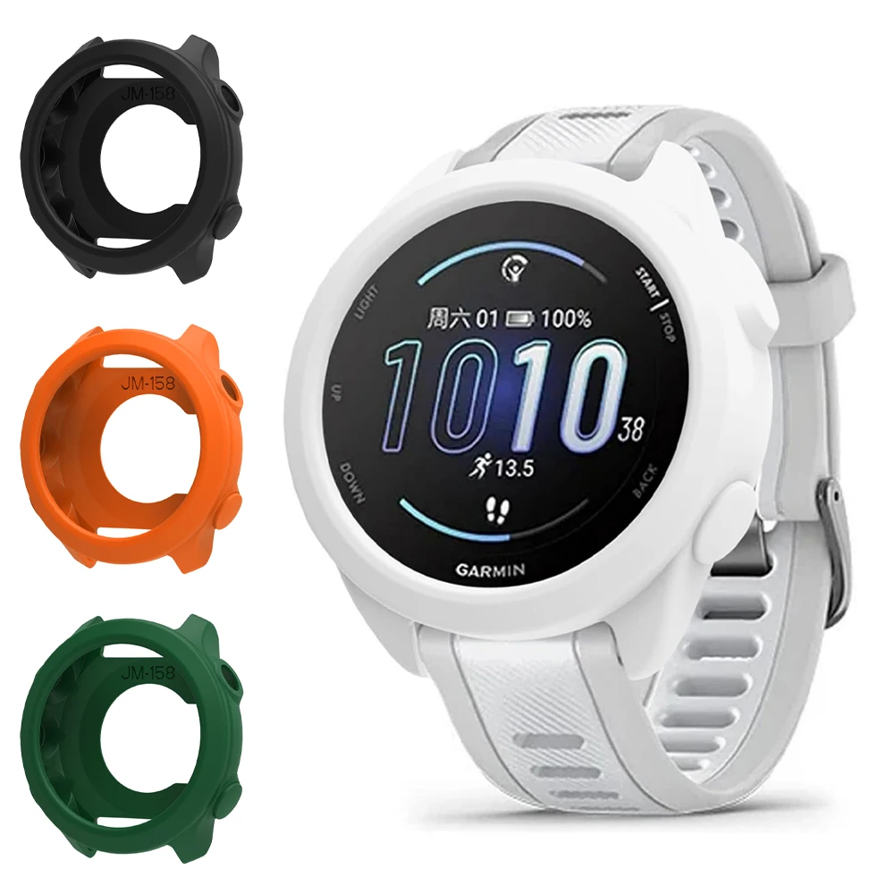 Silicone Bumper Case For Garmin Forerunner 158 55 Protective Cover Shockproof Anti Scratch Elastic Soft Shell Solid