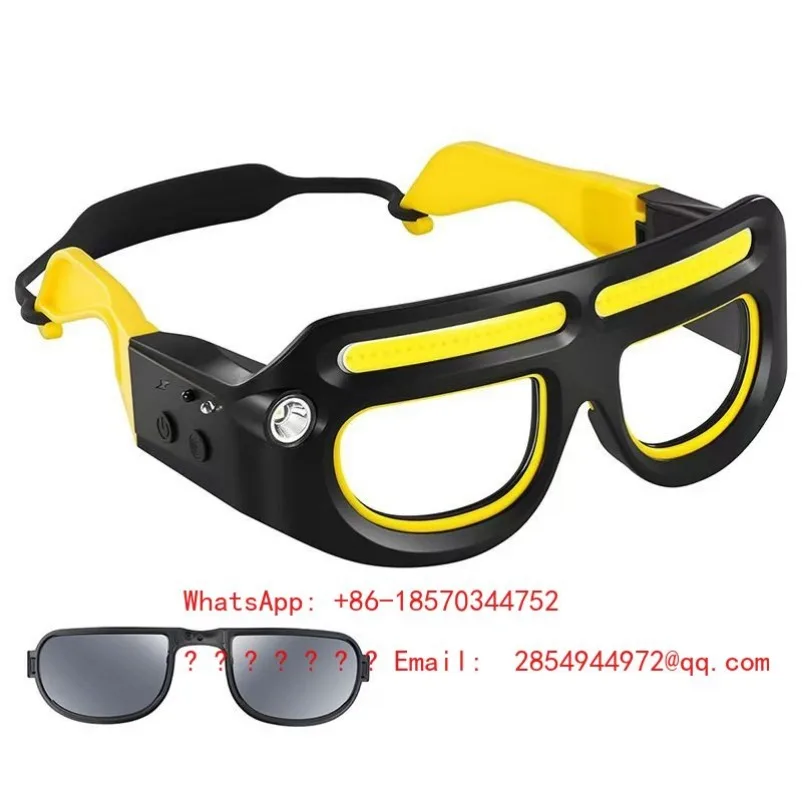 Strong Light Lighting Glasses Headlights Night Fishing Removable Sunglasses Glasses Lights Multifunctional Headlights
