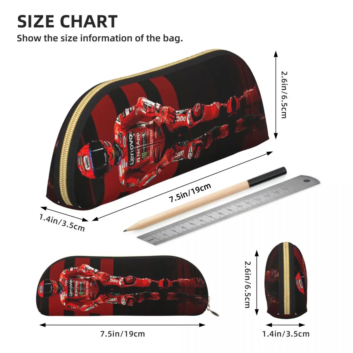 دراجة نارية مارك مارك ماركيز 93 مقلمة حامل قلم تخزين لوازم مكتبية سعة كبيرة صندوق القلم حقيبة أقلام رصاص لهدايا الأطفال
