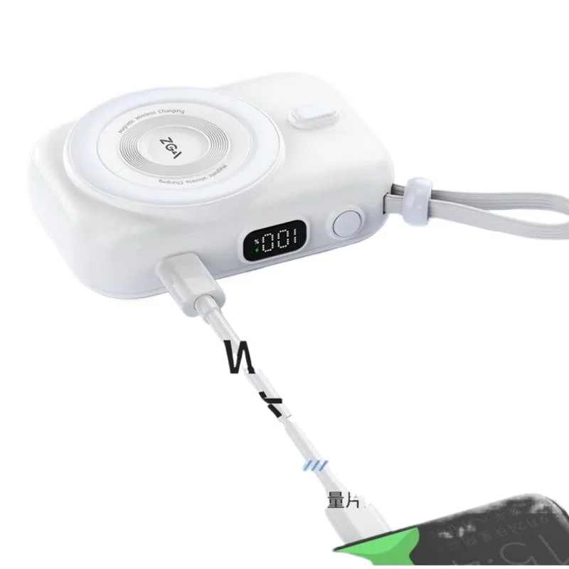

*New DY15 magnetic power bank 10000 mAh large capacity self-contained cable mobile power supply universal high-end