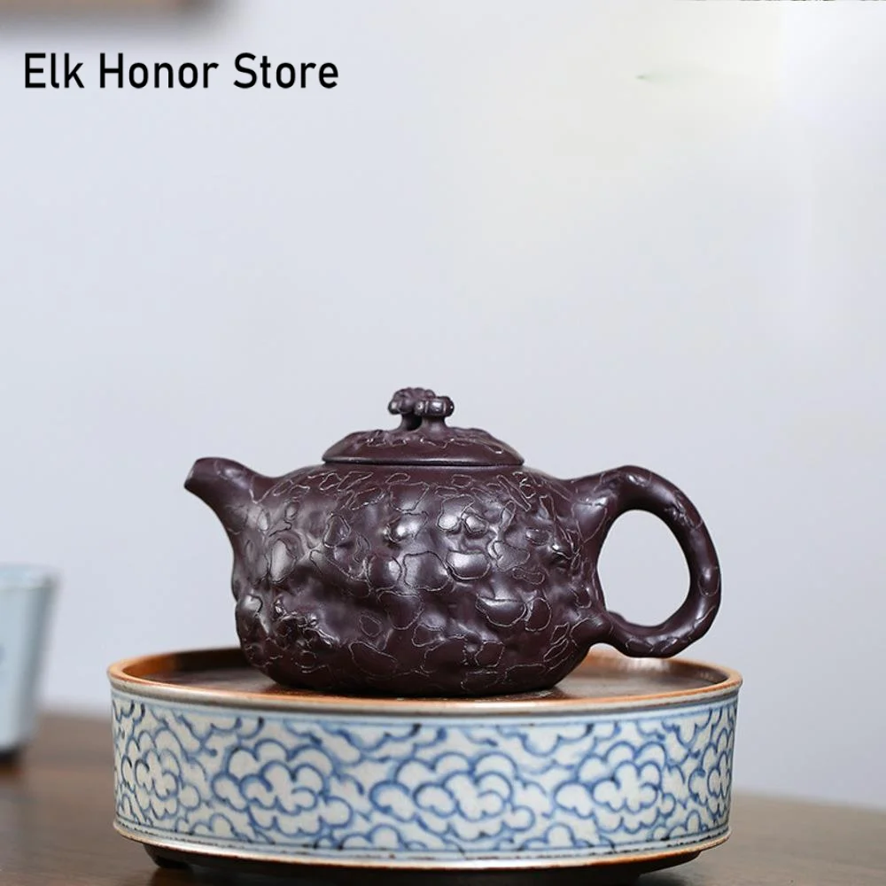 350ML Raw Ore Handmade Gongchun Teapot Boutique Yixing Purple Clay Tea Pot Chinese Filter Kettle Custom Chinese Tea Accessories