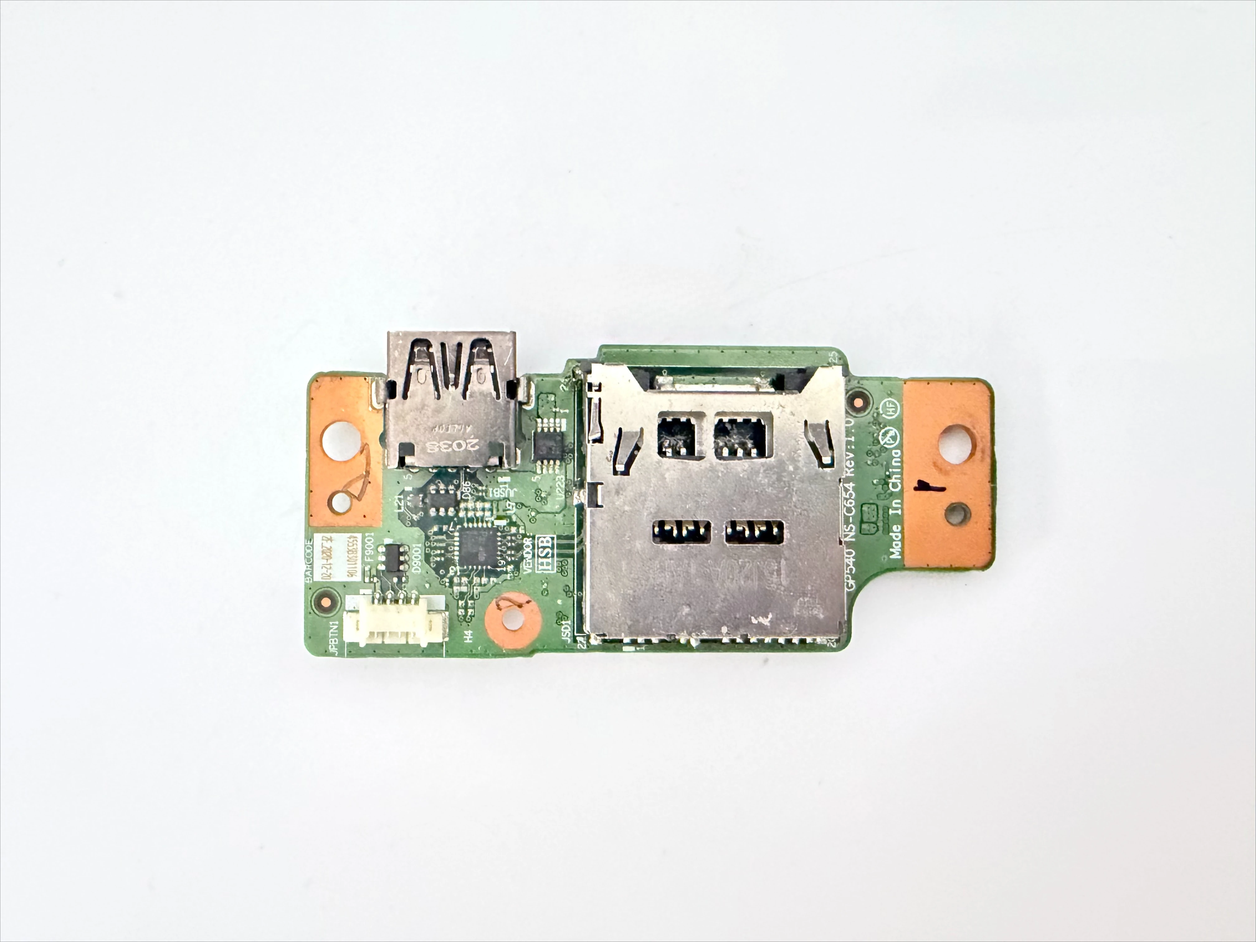 For Lenovo ThinkPad P15 T15 Gen 1 NS-C654 USB Board, Card Reader